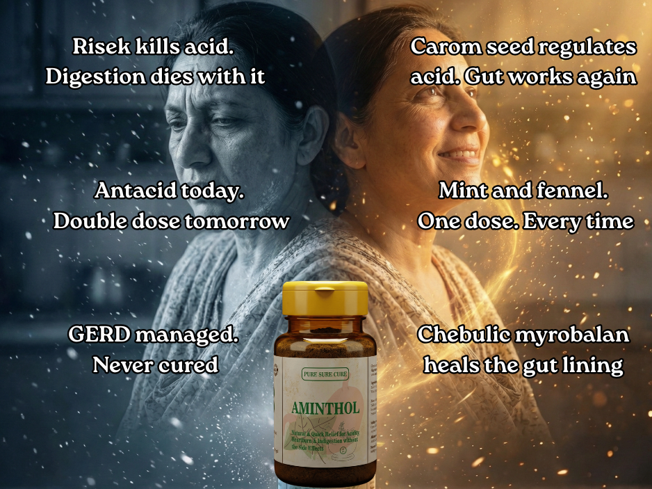 Aminthol: Natural and quick relief for Indigestion, Acidity and Heartburn